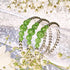 Bracelet Kikiballa en cascade de cristal | Palmier vert